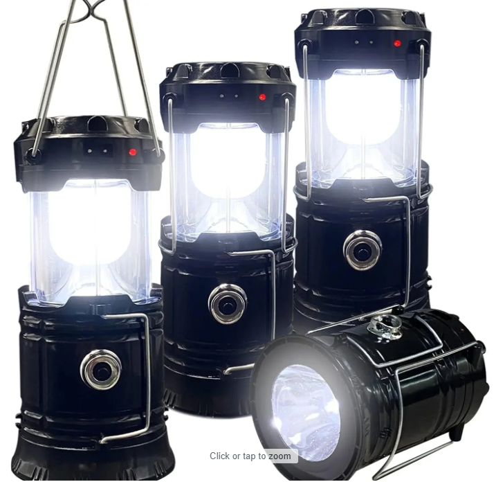 Solar USB Rechargeable LED Camping Lantern