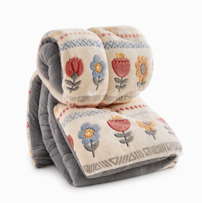 ⏳Limited-time 50% off⏰🛌 Double-Sided Sherpa Fleece Comforter – Thick Warm Winter Quilt, Soft Velvet Feel | Cozy Bedroom Bedding for Ultimate Comfort❄️