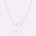 Three United Hearts Personalized Name Choker Necklace
