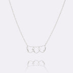 Three United Hearts Personalized Name Choker Necklace