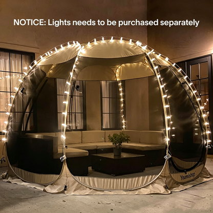 Youmiishop Pop Up Screen House Tent, Instant Outdoor Gazebo with Mosquito Netting & UPF 50+ Sun Protection, Portable Canopy Shelter for Patio, Backyard, Camping (2-10 Person)