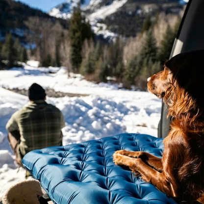 4 Inch Thick Extra‑Wide Portable Camping Sleeping Pad, Moisture‑Proof Sleep Mat for Tent