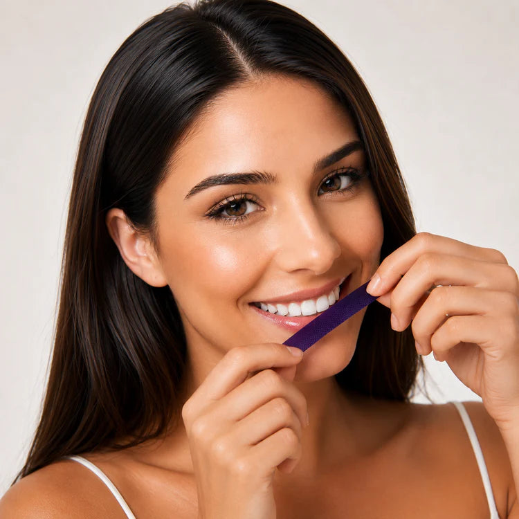 Purple Teeth Whitening Strips - 7/21 Whitening Sessions - Non Sensitive Teeth Whitening - Peroxide-Free