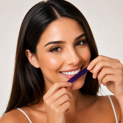 Purple Teeth Whitening Strips - 7/21 Whitening Sessions - Non Sensitive Teeth Whitening - Peroxide-Free