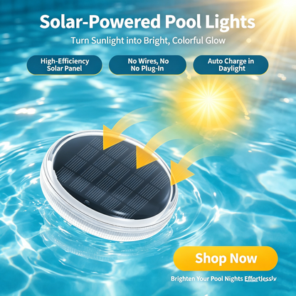 Solar-Powered Floating Pool Lights, RGB Pool Light Strips with Remote Control, IP68 Waterproof, Suitable for Above-Ground Pools, Pool Parties, In-Ground Pools, and Hot Tubs