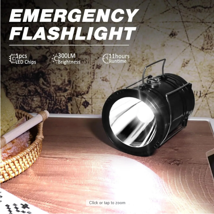 Solar USB Rechargeable LED Camping Lantern