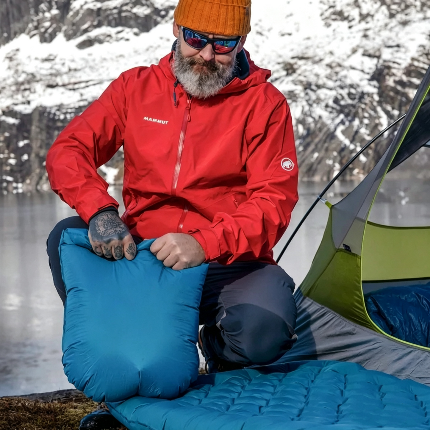 4 Inch Thick Extra‑Wide Portable Camping Sleeping Pad, Moisture‑Proof Sleep Mat for Tent