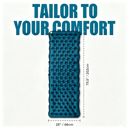 4 Inch Thick Extra‑Wide Portable Camping Sleeping Pad, Moisture‑Proof Sleep Mat for Tent