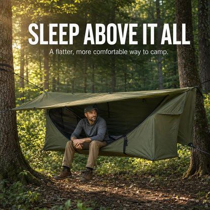 ⛺ Single‑Person Hammock Tent with Mosquito Net & Sleeping Pad