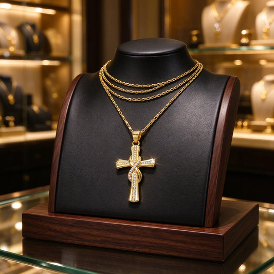 💖Eternal Cross Infinity Pendant Necklace