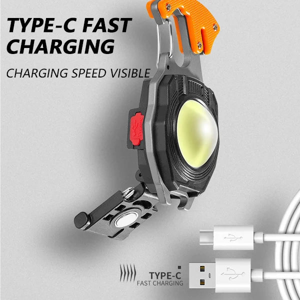 💥LAST DAY SALE 50%OFF💥💡8-in-1 Multifunctional Keychain Flashlight🔦🌈