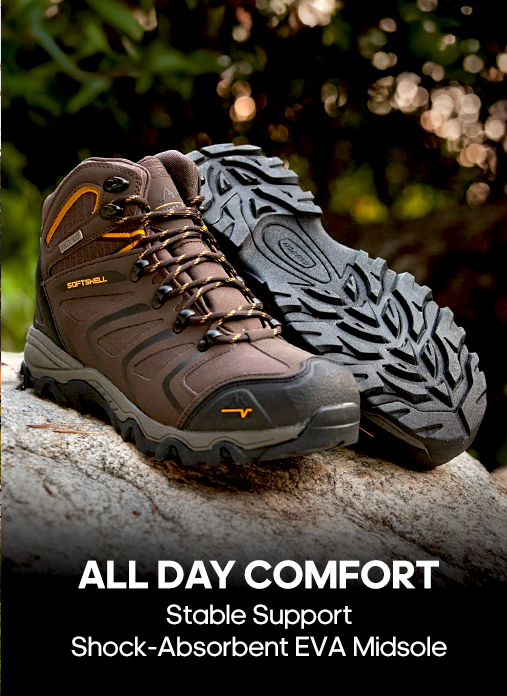 Youmiishop™  Men's Ankle High Waterproof Hiking Boots Outdoor Lightweight Hiking Boots for Camping, Trekking and Mountaineering