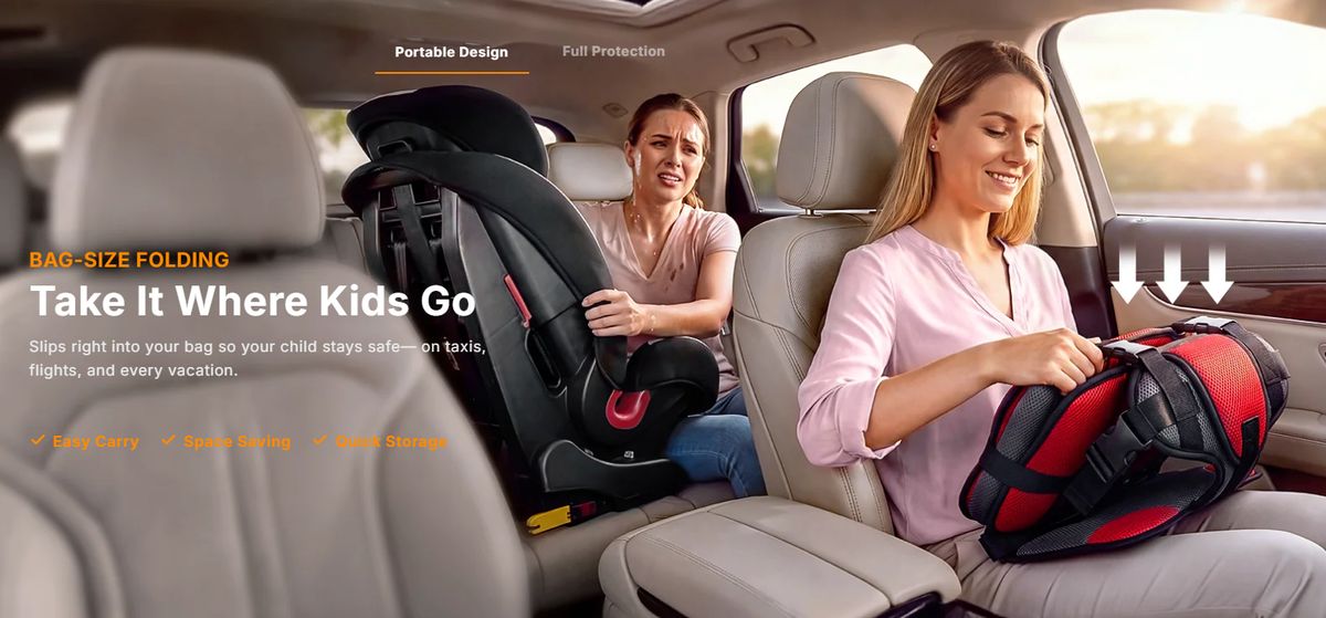 Portable Child Car Safety Seat