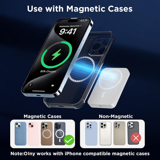 MagSafe Magnetic 10,000 mAh Fast-Charging Power Bank  Compatible with iPhone 12–17 Series  Portable Wireless Charger