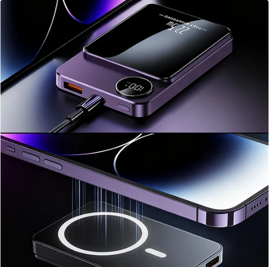 🔋✨Professional Magnetic Charger for Travelers & Professionals 🧲| 22.5W Wired & 15W Wireless | 10,000 mAh | Fast Delivery💥