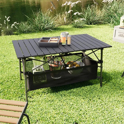 ⛺ LIMITED-TIME 50% OFF! 🪑 Portable Camping Table – Folding, Carbon Steel, Quick Setup ✨