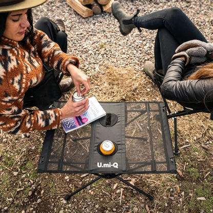 Folding Camping Table with Cupholders
