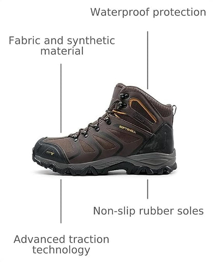 Youmiishop™  Men's Ankle High Waterproof Hiking Boots Outdoor Lightweight Hiking Boots for Camping, Trekking and Mountaineering