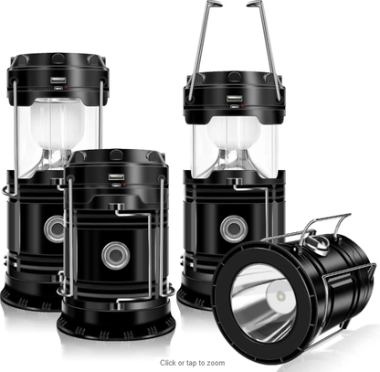 Solar USB Rechargeable LED Camping Lantern