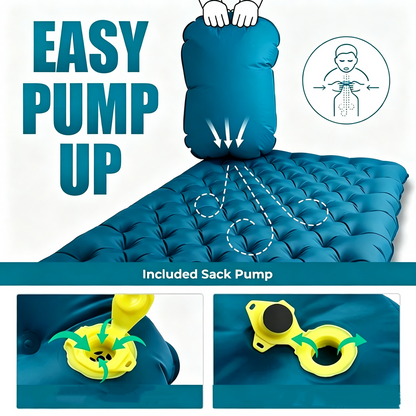 4 Inch Thick Extra‑Wide Portable Camping Sleeping Pad, Moisture‑Proof Sleep Mat for Tent