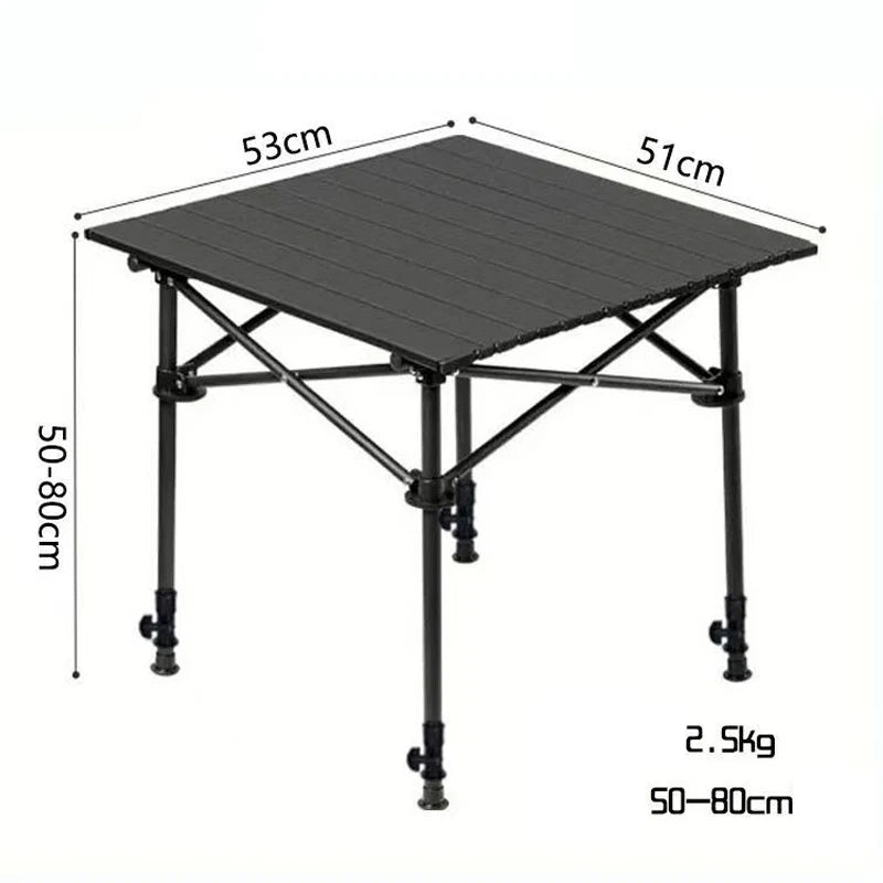 ⛺ LIMITED-TIME 50% OFF! 🪑 Portable Camping Table – Folding, Carbon Steel, Quick Setup ✨