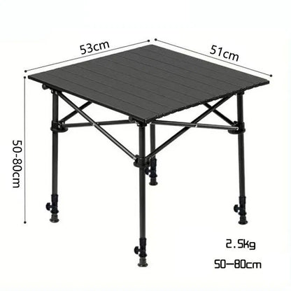 ⛺ LIMITED-TIME 50% OFF! 🪑 Portable Camping Table – Folding, Carbon Steel, Quick Setup ✨