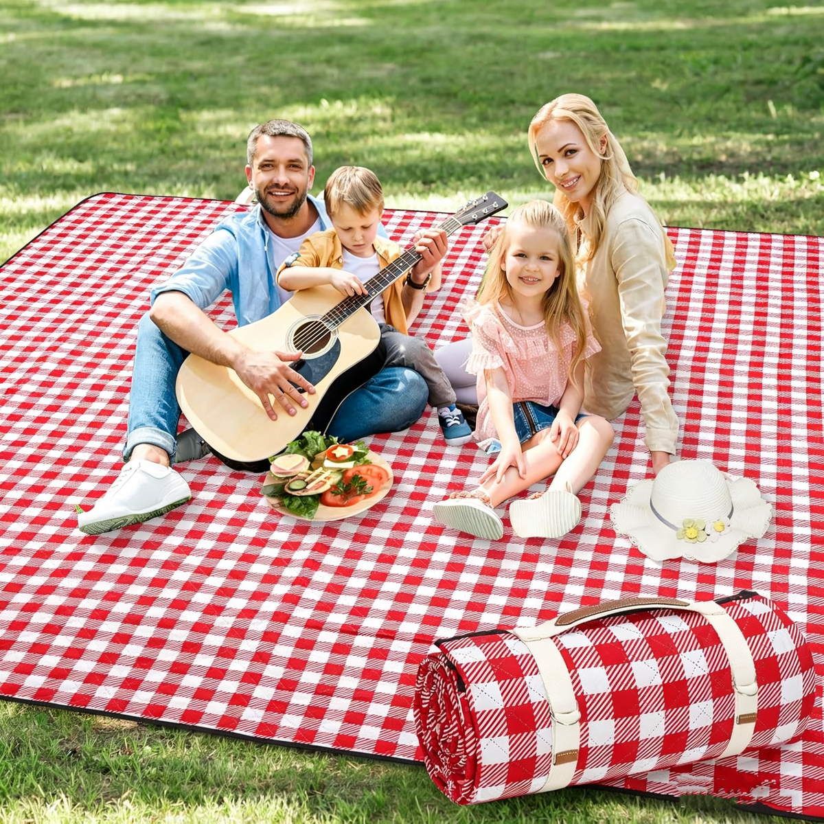 Youmiishop Extra Large Waterproof Picnic Blanket | Foldable Outdoor Camping Beach Mat, Portable Rug for Park, Lawn & Music Festival, Travel Gift