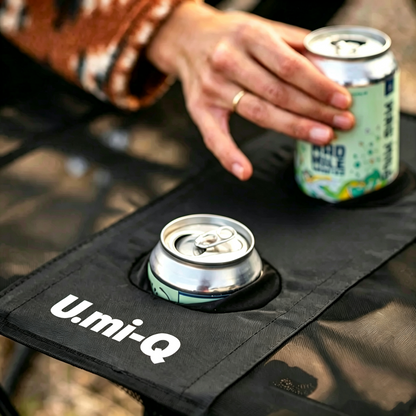 Folding Camping Table with Cupholders