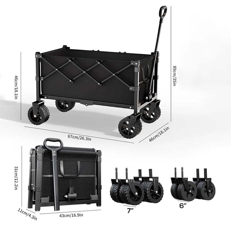 📢📢50% OFF !! ⏰Collapsible Wagon Cart with Wheels