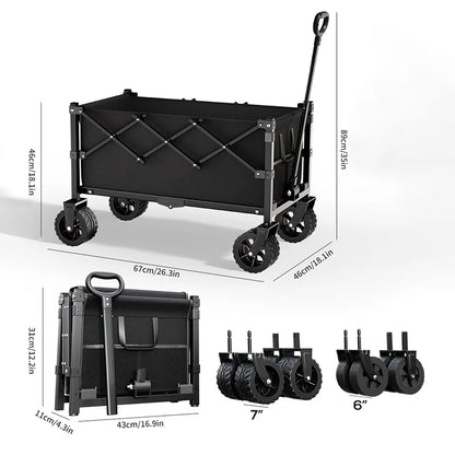 📢📢50% OFF !! ⏰Collapsible Wagon Cart with Wheels