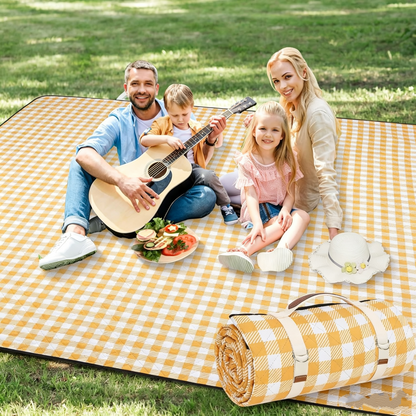 Youmiishop Extra Large Waterproof Picnic Blanket | Foldable Outdoor Camping Beach Mat, Portable Rug for Park, Lawn & Music Festival, Travel Gift