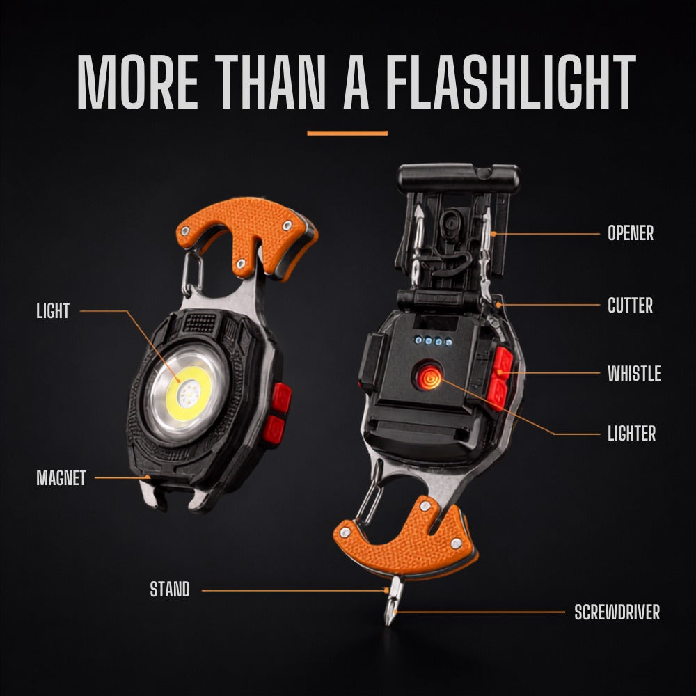 💥LAST DAY SALE 50%OFF💥💡8-in-1 Multifunctional Keychain Flashlight🔦🌈