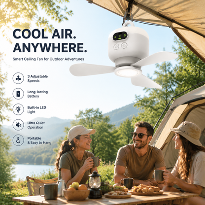 ⏰ Limited-time offer: 50% OFF a rechargeable ceiling fan with LED lights! 🌬️✨