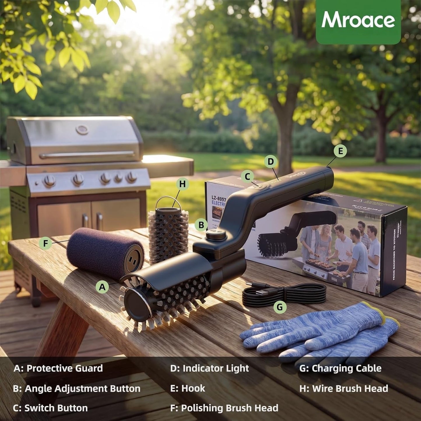 🔥Wireless Electric Grill Brush Cleaner