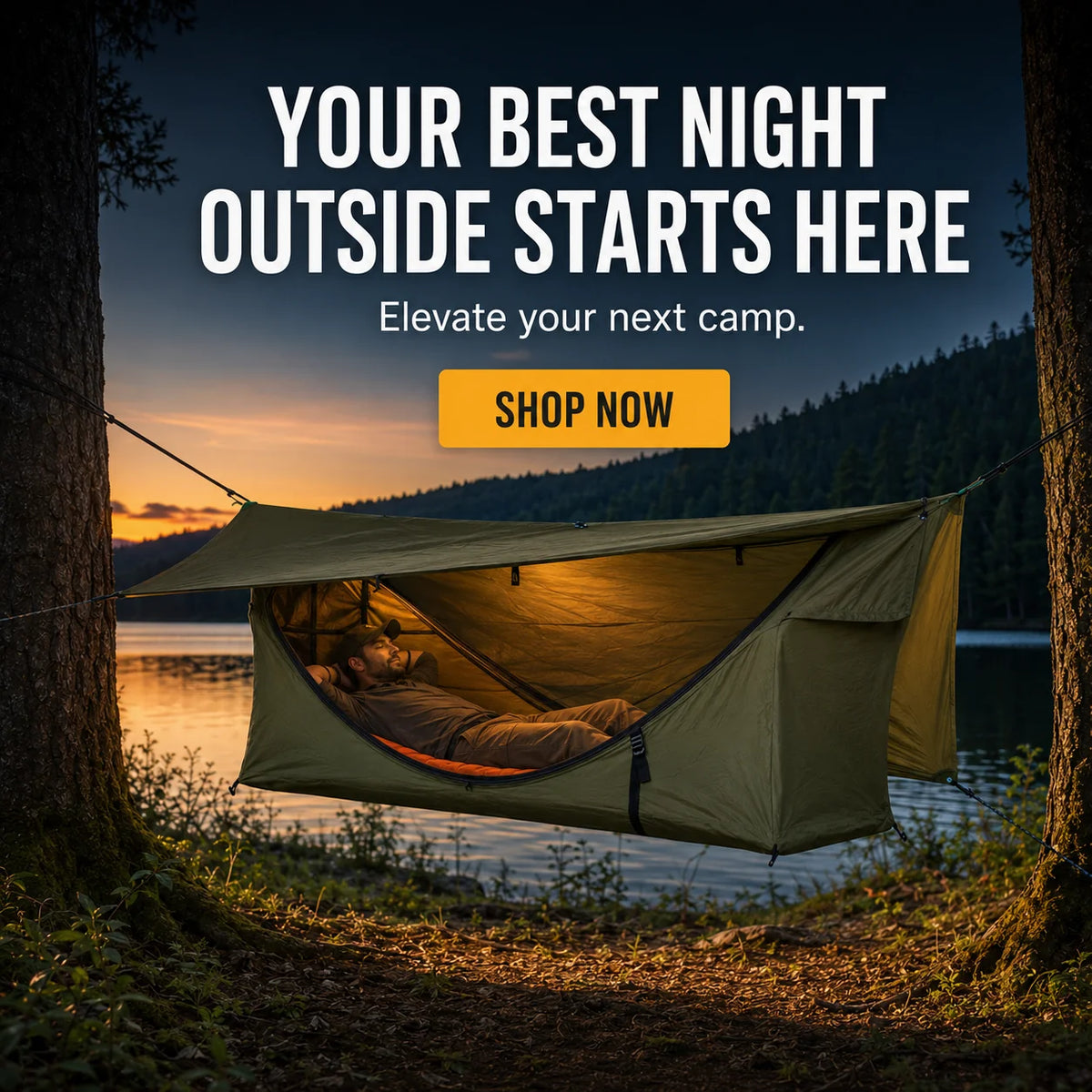 ⛺ Single‑Person Hammock Tent with Mosquito Net & Sleeping Pad