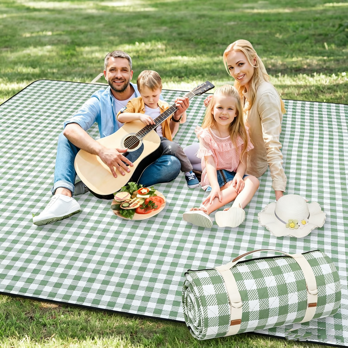 Youmiishop Extra Large Waterproof Picnic Blanket | Foldable Outdoor Camping Beach Mat, Portable Rug for Park, Lawn & Music Festival, Travel Gift