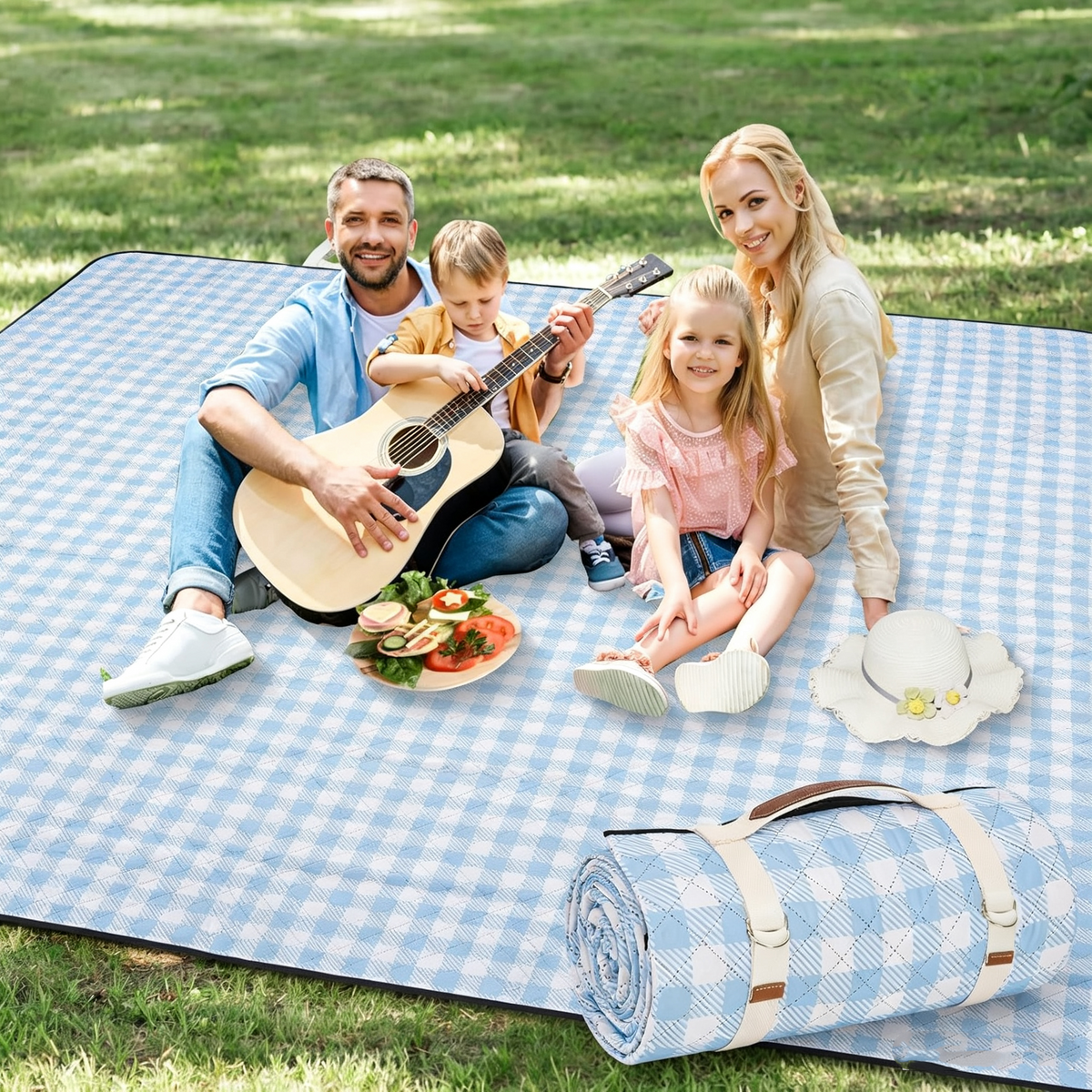 Youmiishop Extra Large Waterproof Picnic Blanket | Foldable Outdoor Camping Beach Mat, Portable Rug for Park, Lawn & Music Festival, Travel Gift