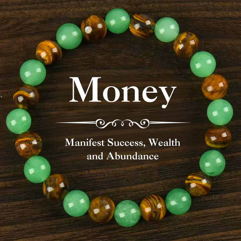 Wealth Attracting Tiger Eye & Green Aventurine Bracelet