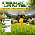 🏡BUY 1 GET 1 FREE✨360° Rotation Auto Irrigation System Garden Lawn Sprinkler Patio