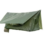 🔥⛺Outdoor Single-Person Flat-Fold Hammock Tent with Mosquito Net and Waterproof Outer Tent—for one person—ideal for backpacking, hiking, and camping—lightweight, comes with a sleeping pad