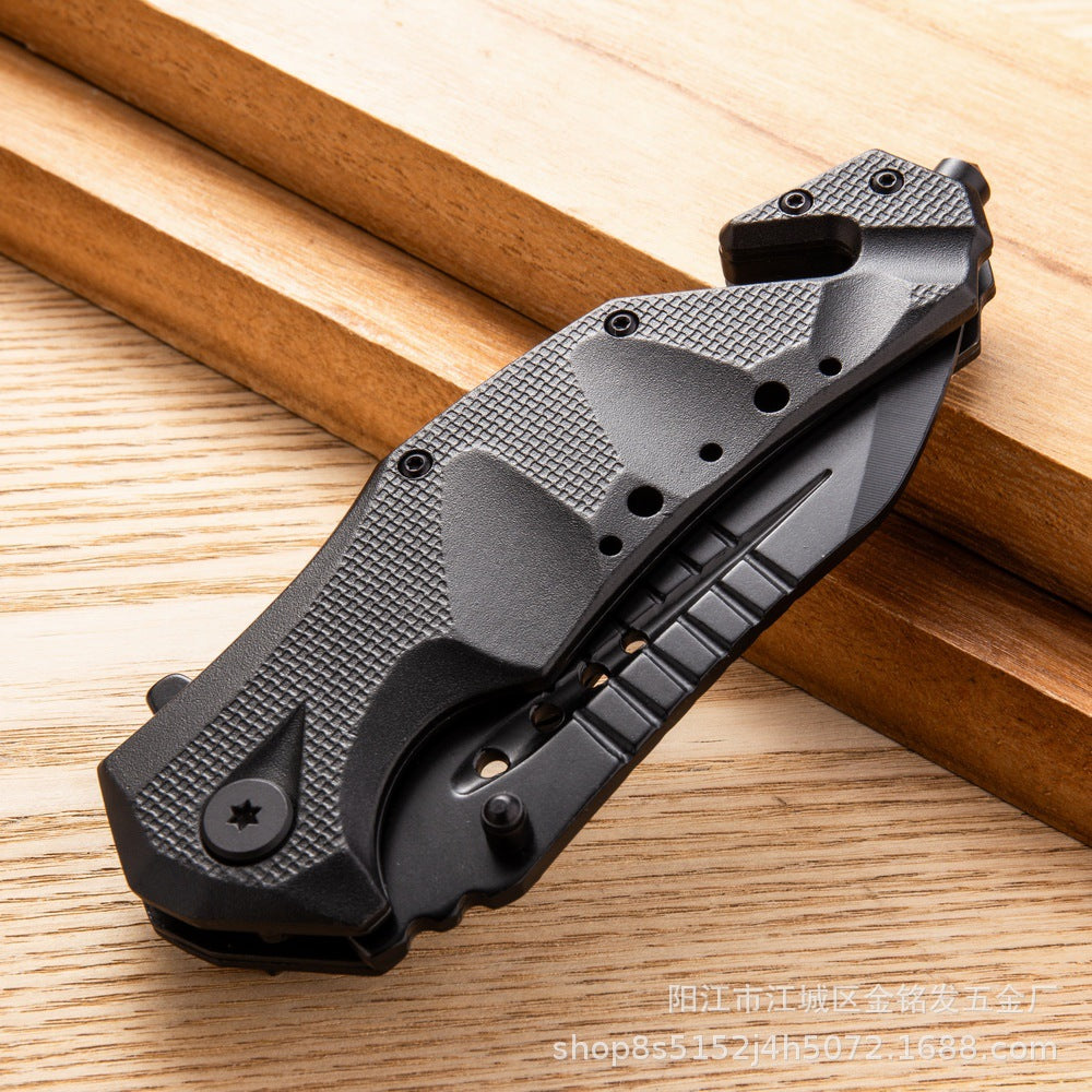 Tactical Survival Folding Pocket Knife – Military Grade EDC Utility Knife with Window Breaker & Seatbelt Cutter for Camping Hunting Outdoor Emergency