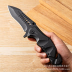 Tactical Survival Folding Pocket Knife – Military Grade EDC Utility Knife with Window Breaker & Seatbelt Cutter for Camping Hunting Outdoor Emergency