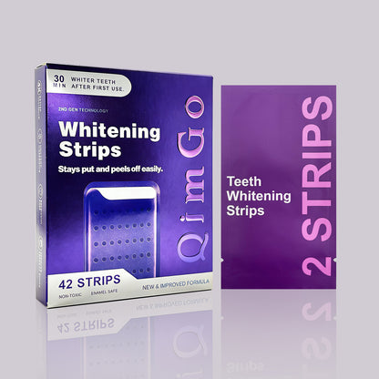 Purple Teeth Whitening Strips - 7/21 Whitening Sessions - Non Sensitive Teeth Whitening - Peroxide-Free