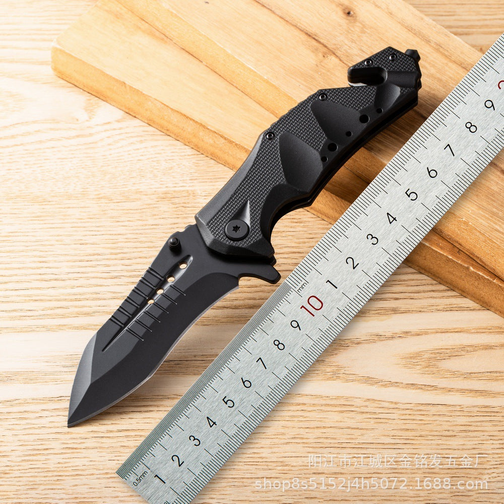 Tactical Survival Folding Pocket Knife – Military Grade EDC Utility Knife with Window Breaker & Seatbelt Cutter for Camping Hunting Outdoor Emergency