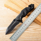 Tactical Survival Folding Pocket Knife – Military Grade EDC Utility Knife with Window Breaker & Seatbelt Cutter for Camping Hunting Outdoor Emergency