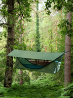 🔥⛺Outdoor Single-Person Flat-Fold Hammock Tent with Mosquito Net and Waterproof Outer Tent—for one person—ideal for backpacking, hiking, and camping—lightweight, comes with a sleeping pad