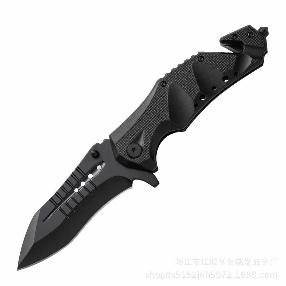 Tactical Survival Folding Pocket Knife – Military Grade EDC Utility Knife with Window Breaker & Seatbelt Cutter for Camping Hunting Outdoor Emergency