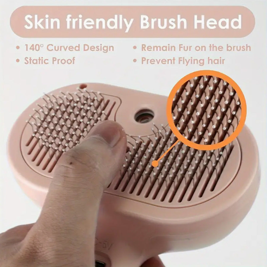 Pet Spray Massage Comb, Steam Grooming Brush, Cat Hair Remover, Cat and Dog Shedding Remover, No-Shower Cat Comb
