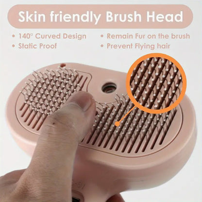 Pet Spray Massage Comb, Steam Grooming Brush, Cat Hair Remover, Cat and Dog Shedding Remover, No-Shower Cat Comb