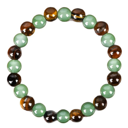 Wealth Attracting Tiger Eye & Green Aventurine Bracelet